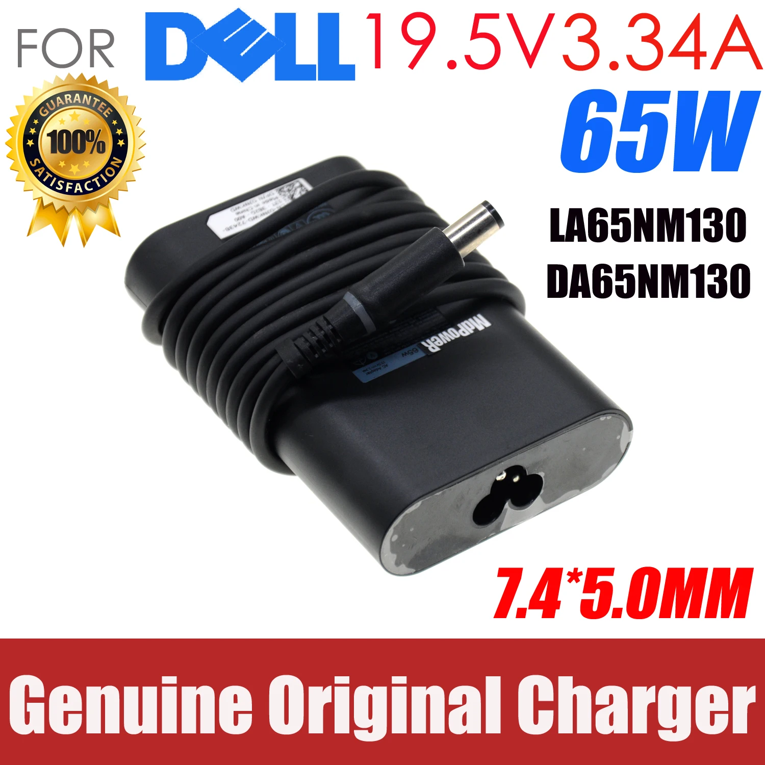 Original 19.5V 3.34A 65W Ac Adapter Charger For Dell Latitude 15-3000 3550 3560 La65Nm130 E5250 E5450 E5440 Da65Nm130 7.4*5.0Mm