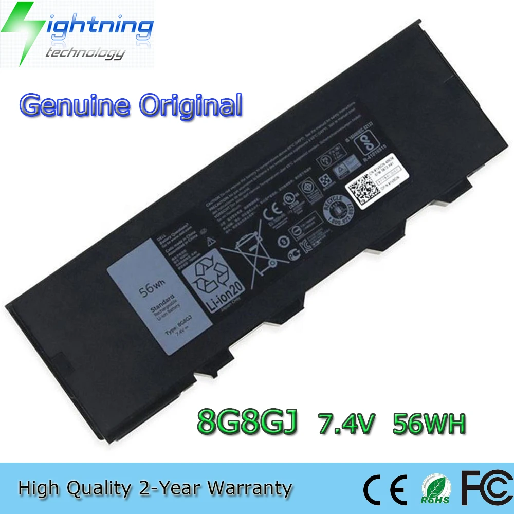 Nuova Batteria Per Laptop Originale Originale 8 G8Gj 7.4V 56Wh Per Dell Latitude 12 Rugged Extreme 7204 14 7404 Njtch