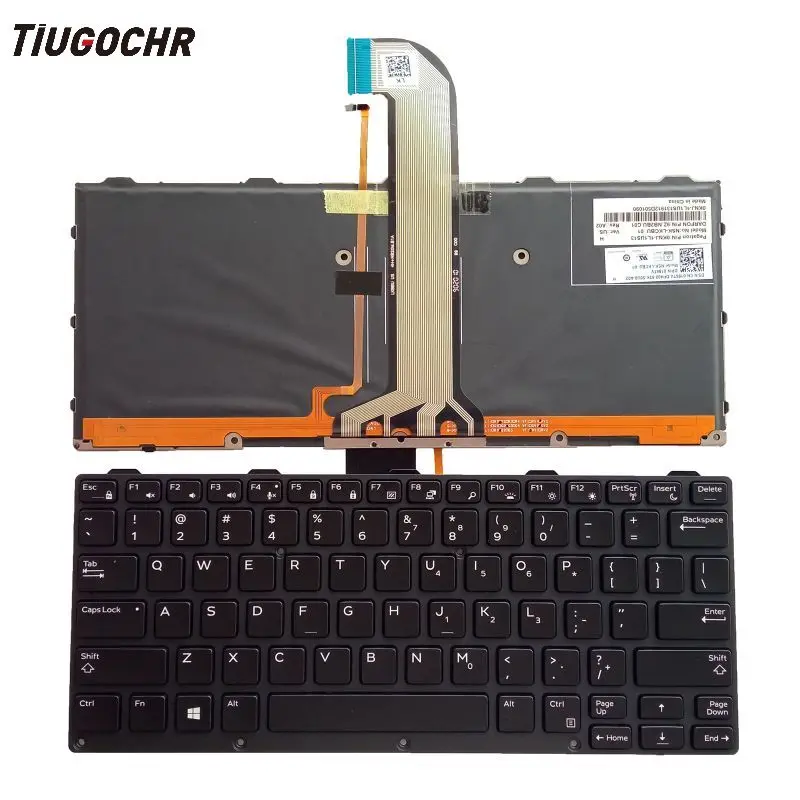 Nuova Tastiera Per Laptop Inglese Per Dell Latitude 14 Rugged E7404 E5404 092 Hf3 Retroilluminato Us Black
