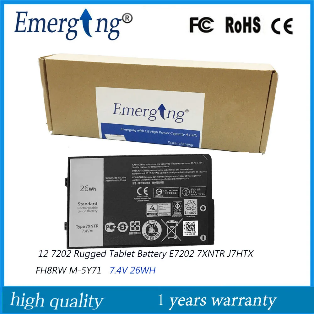Nuova Batteria J7Htx 7Xntr Per Dell Latitude 12 7202 Batteria Per Tablet Robusta Serie E7202 Fh8Rw M-5Y71