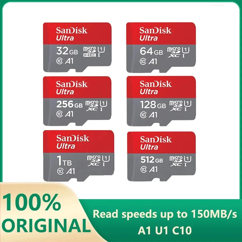 Sandisk Ultra Micro Sd 128Gb 32Gb 64Gb 256Gb 400Gb 512Gb 1Tb Micro Sd Card Sd/Tf Flash Card Memory Card 128Gb Microsd Per Telefono