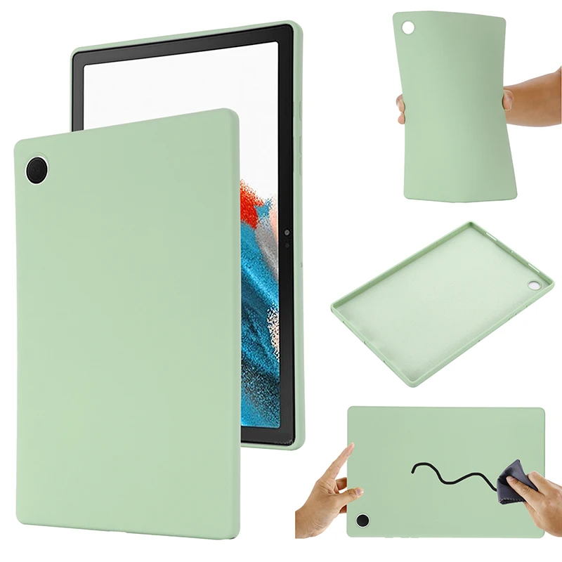 Tablet Galaxy Tab A8 X200 X205 Custodia In Silicone Per Samsung X200 Liquid Soft Cover Per Samsung Galaxy X200 X205 Capa Fundas