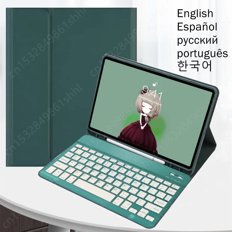 Custodia Per Tablet Per Samsung Galaxy Tab A8 2021 Cover Per Tastiera Per Samsung Tab A8 10.5 Sm-X200/Sm-X205 Tastiera Per Tablet Russo Coreano
