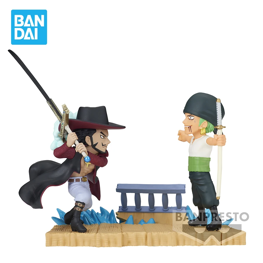 Banpresto One Piece Figurine Wcf Dracule Mihawk Roronoa Zoro Action Figures One Piece Figurals Giocattoli Modello Da Collezione
