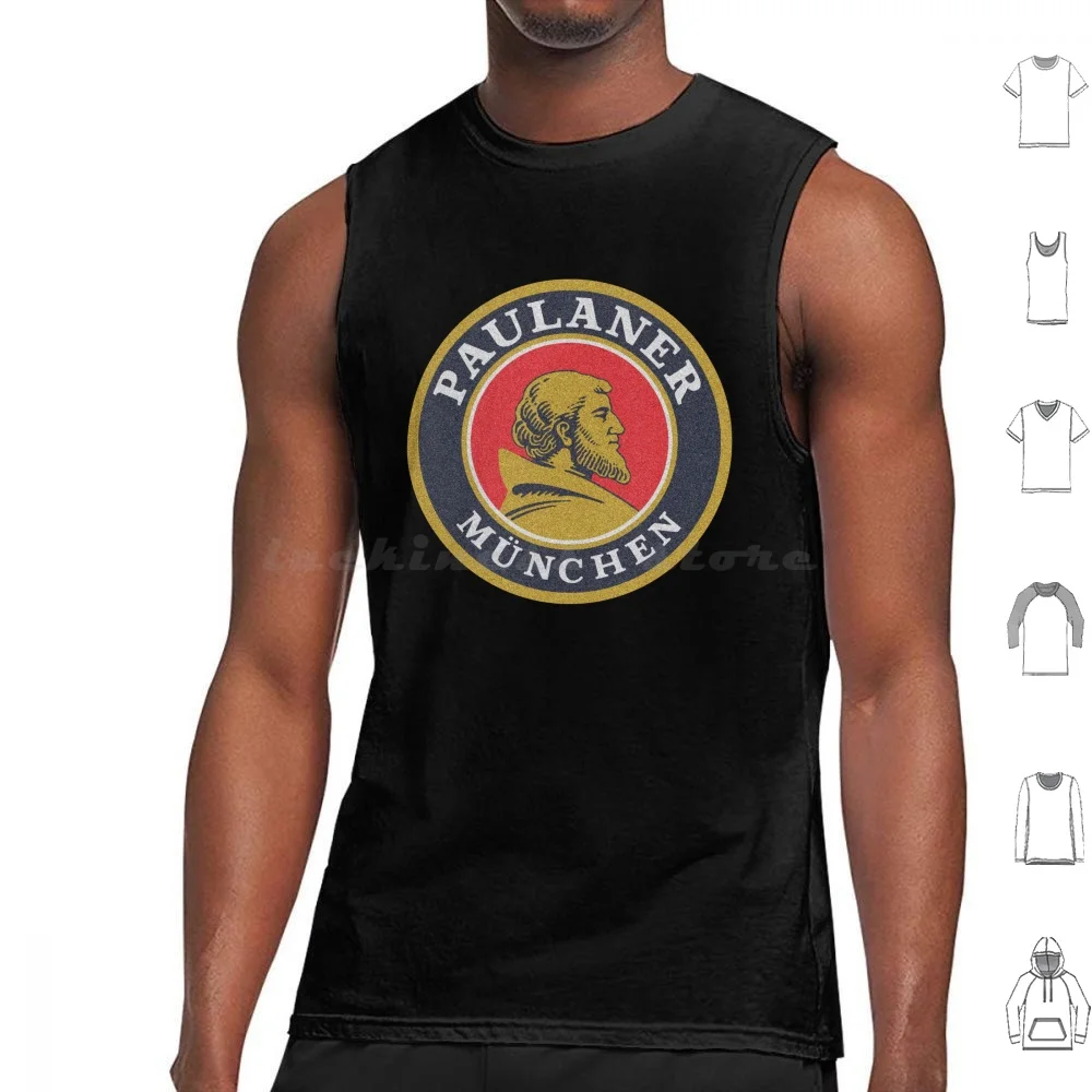 Paola Beer Canotte Stampa Cotton Paulaner Beer Oktoberfest Germany Hémien Bavarians Munchen Love Paulaner Munchen