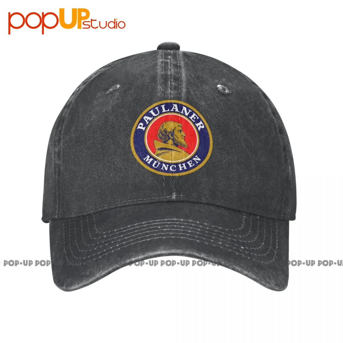 Paulaner Munchen German Beer Drink Alcohol Washed Denim Berretto Da Baseball Trucker Cappelli Regalo Best Seller