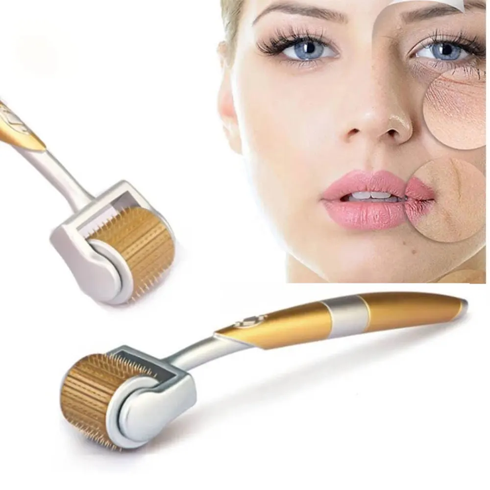 Gts 192 Best Seller Uso Domestico Microneedle Derma Roller Gold Disk Needles Medical Grade Therapy Dermaroller Per La Cura Del Viso