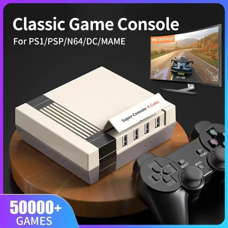 Super Console X Cube Controller Wireless Retrò Ad Alta Definizione Console Di Gioco Super Console Classic Red And White Machine