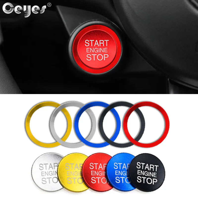 Ceyes Car Styling Start Stop Pulsante Motore Anello Cover Adesivi Per Alfa Romeo Mito 159 147 156 Giulietta Stelvio 166 Accessori