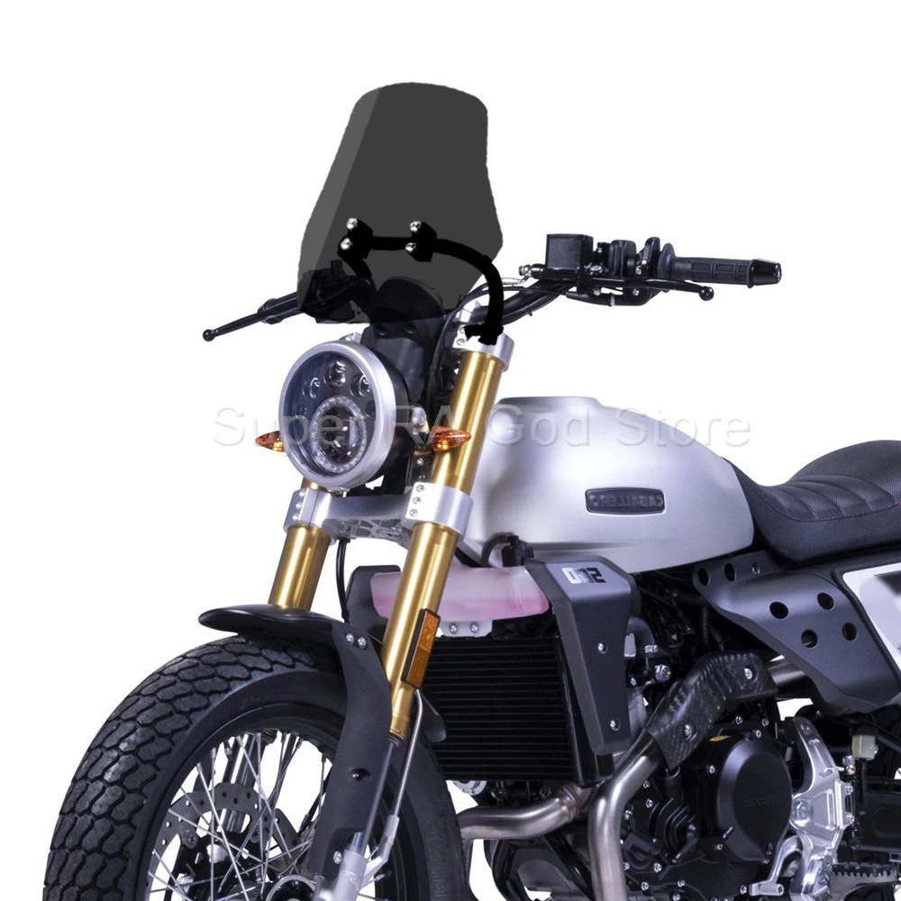 Per Fantic Caballero 125 Moto Avventura Parabrezza Parabrezza Supporto Di Navigazione Portatile