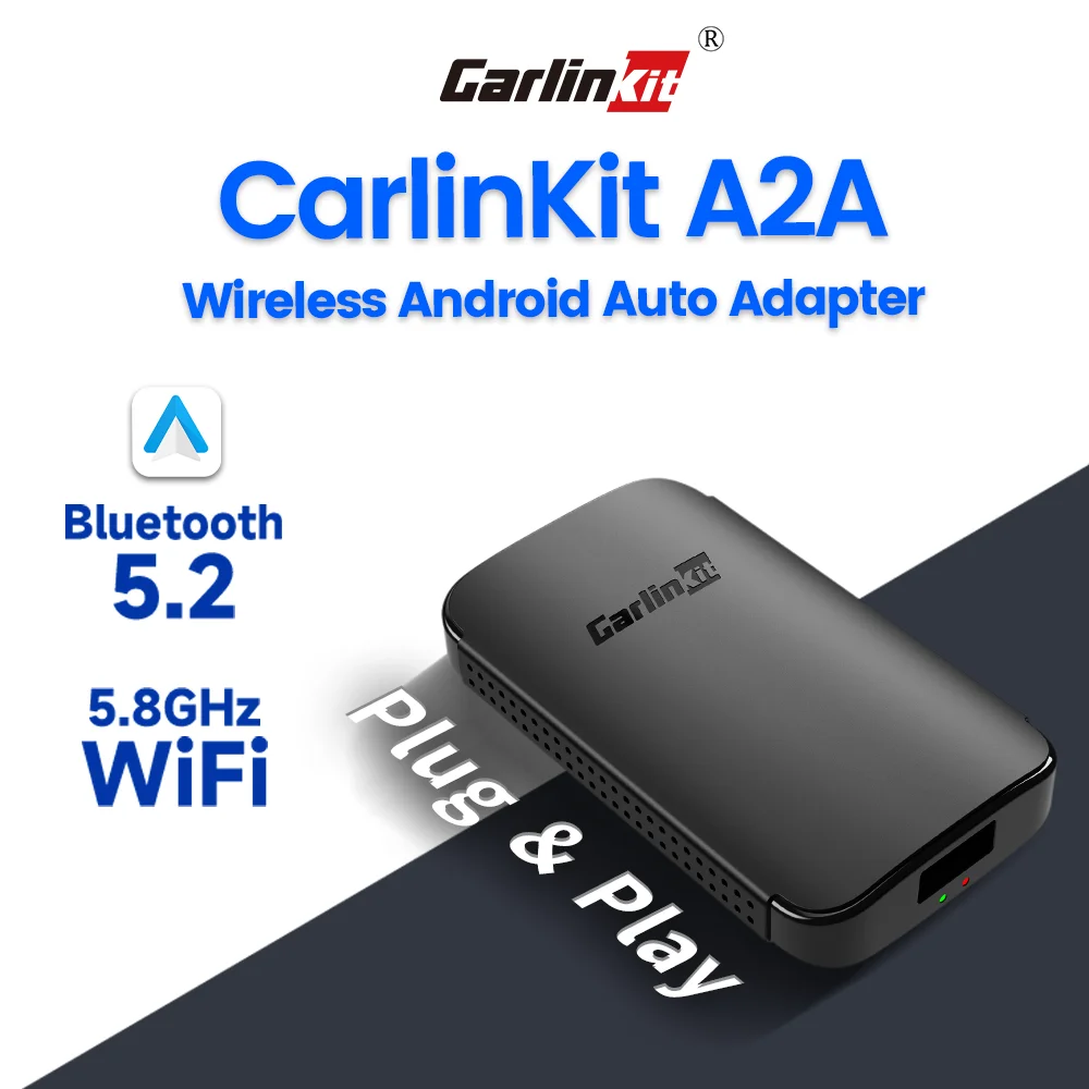 Carlinkit A2A Android Auto Wireless Adapter Android Auto Dongle Per Vw Mercedes Mazda Toyota Jeep Hyundai Kia Peugeot