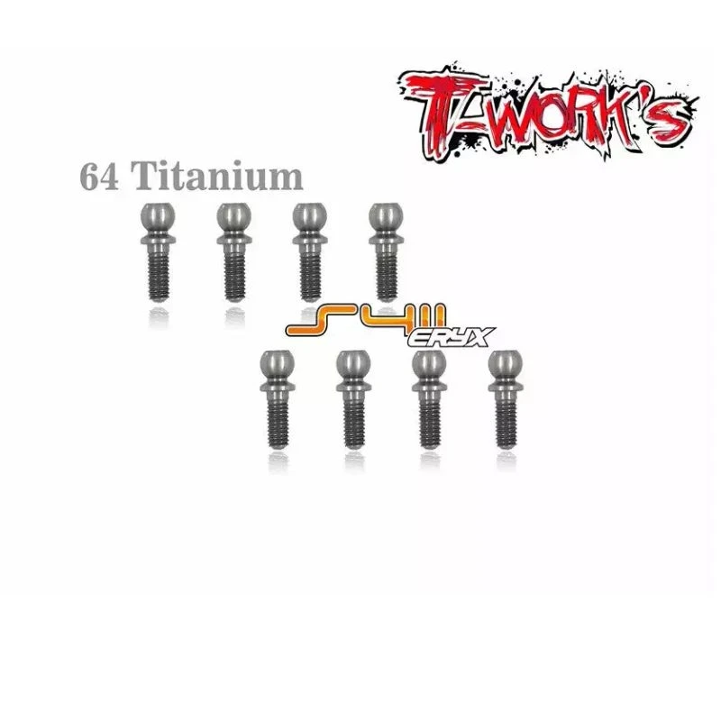 Set Estremità Sfera In Titanio Originale T Workstp-043 64 (Per Serpentina S411 Eryx 4.0) Parte Rc Professionale