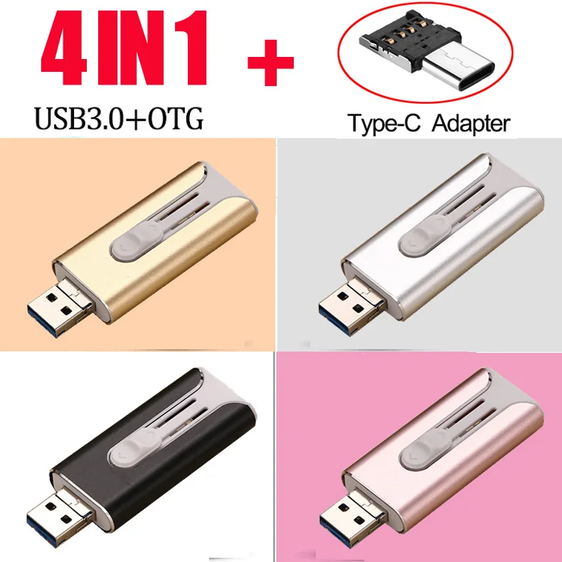 Chiavetta Usb Otg 8G 16Gb 32Gb 64Gb 128Gb 256G Pen Drive Memory Stick Per Iphone X 8 7 Plus 6 6S Plus 5S Ipad Pendrive
