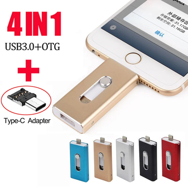 Chiavetta Usb Otg 128Gb 64Gb 32Gb 16Gb 8Gb Pen Drive Memoria Esterna Memory Stick Per Iphone 7 7 Plus 6 6S Plus 5S Ipad 3.0