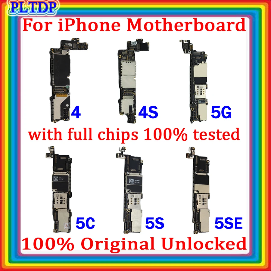Scheda Madre Originale Unlocke No Touch Id Per Iphone 5 5C 5S 6 Plus 6S Plus Scheda Madre 16Gb 32Gb 64Gb Scheda Logica Buon Funzionamento