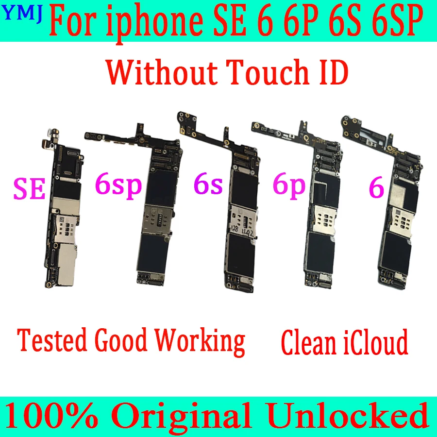 8Gb /16Gb /32Gb /64Gb Per Iphone 5 5C 5S Se 6 6 Plus 6S Plus Scheda Madre Con Sistema Ios, Scheda Madre Originale Sbloccata Senza Touch Id
