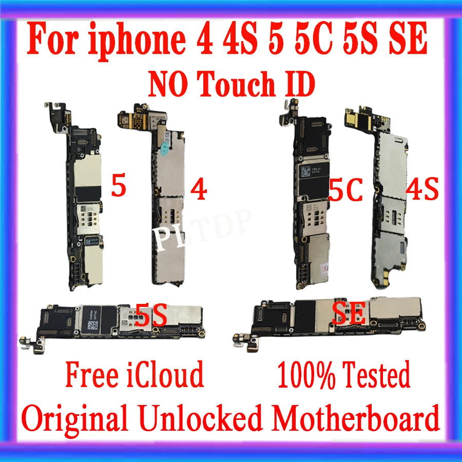 Sblocco Originale Per Iphone 5 5C 5S Se 6 6 Plus 6S 6S Plus Scheda Madre No Touch Id Mainboardm 16Gb 32Gb 64Gb Scheda Logica Testata