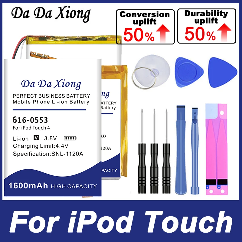 616-0343 616-0473 616-0553 616-0619 616-0337 616-0640 616-0223 A1641 Batteria Per Apple Ipod Nano Di Tocco 1 2 3 4 5 6 7 + Tool Kit