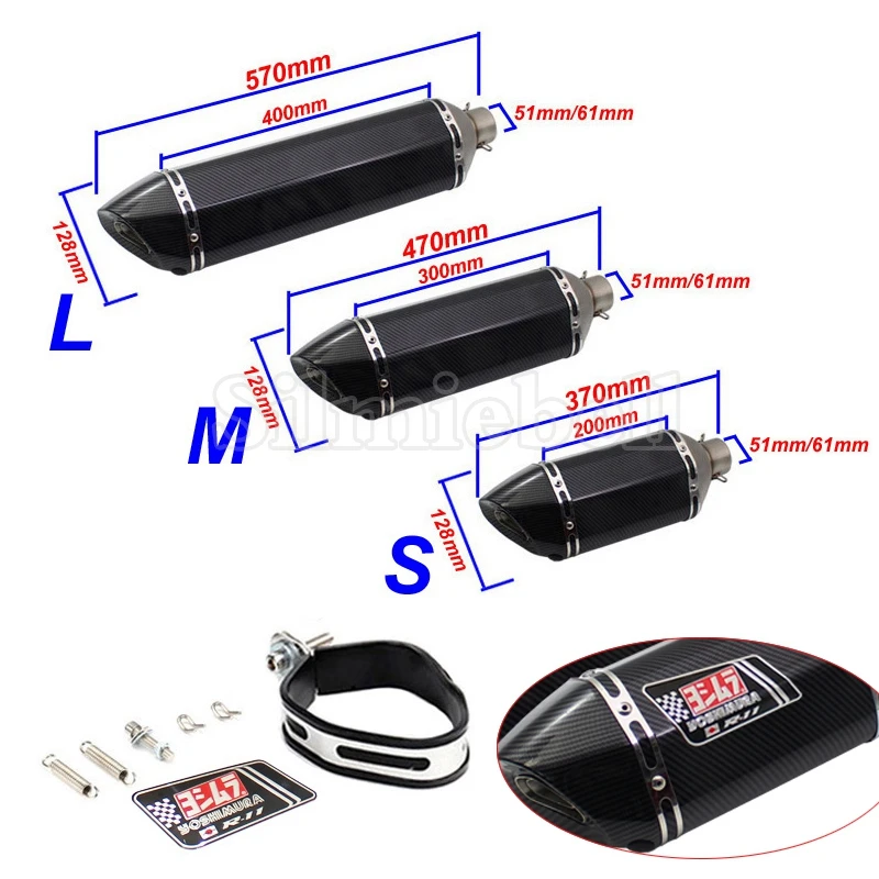 Ingresso 51Mm 61Mm Escape Moto Universal Moto Rcycle Scarico Yoshimura Scarico Moto Rcycle Escape Slip On Scarico Moto Universale