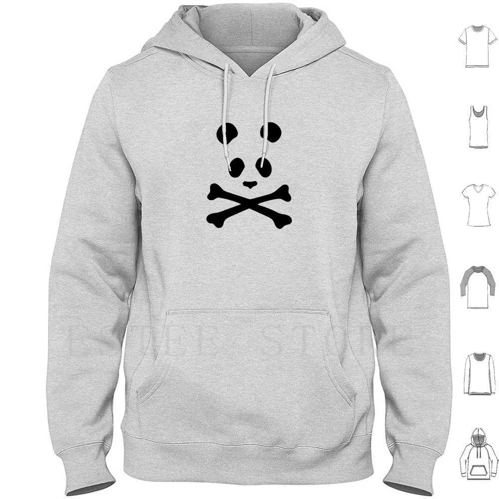 Felpe Con Cappuccio Plecates Manica Lunga Panda Pirati Pirata Teschio Jolly Roger