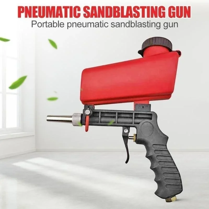 Pistola A Spruzzo Pneumatica In Alluminio Portatile Per Sabbiatura Pistola Per Sabbiatura A Gravità Per Sabbiatura