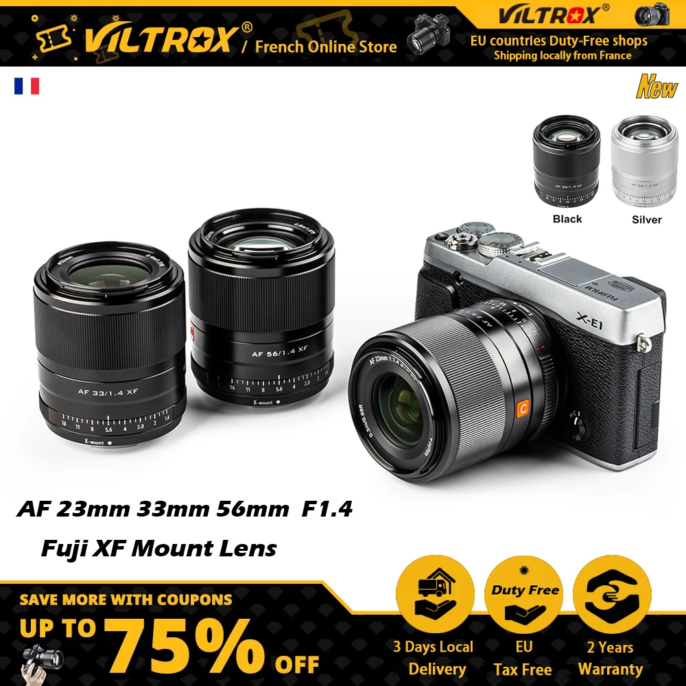 Viltrox 13Mm 23Mm 33Mm 56Mm Obiettivo Fuji F1.4 Xf Obiettivo Con Messa A Fuoco Automatica Grande Apertura Aps-C Obiettivo Per Fuji Film X Mount X-4T O
