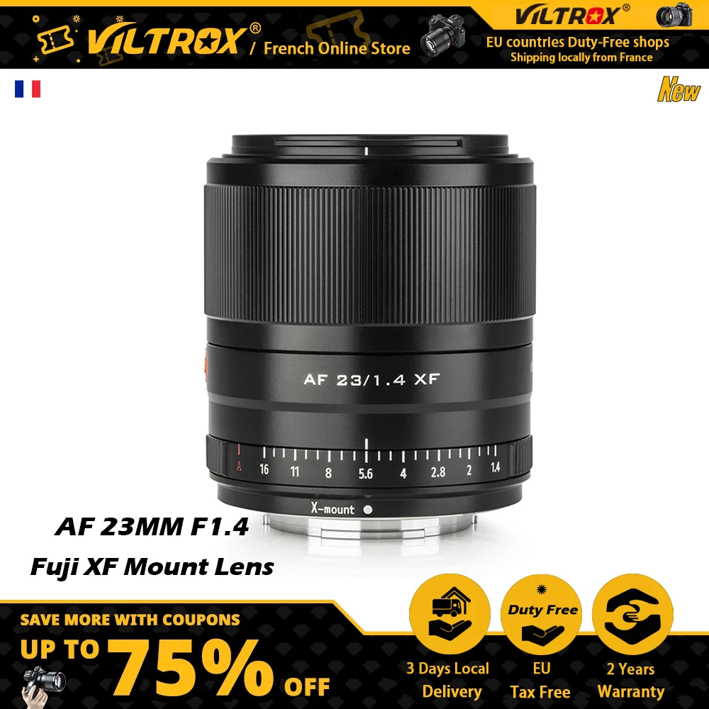Viltrox 23Mm F1.4 Obiettivo Fuji Apertura Messa A Fuoco Automatica Obiettivo Verticale Obiettivo Grandangolare Per Fuji Film X Mount X20 X-T20 X-T100 