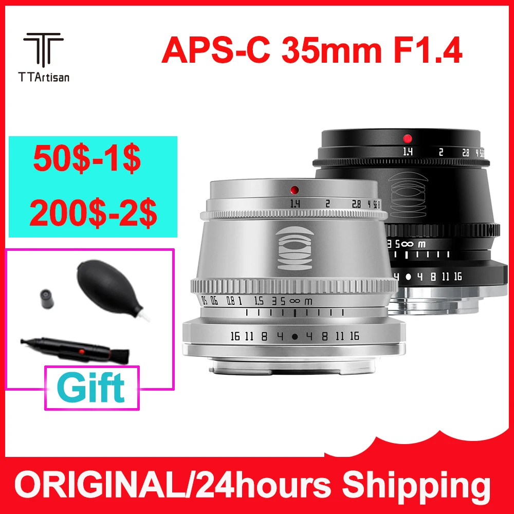 Ttartisan 35Mm F1.4 Aps-C Prime Lens Per Sony E Mount Per Fujifilm Xf Per Canon M Per Nikon Z Per Obiettivo Fotocamera Panasonic M43