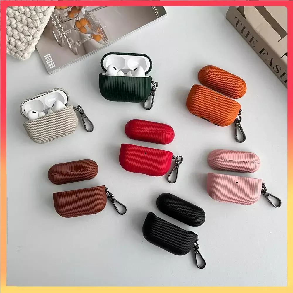 Per Apple Airpods Pro2 Custodia Airpods2 Luxury Simplicity Vertical Stripes Bluetooth Auricolare Cover Airpods3 Fundas Airpod Pro2