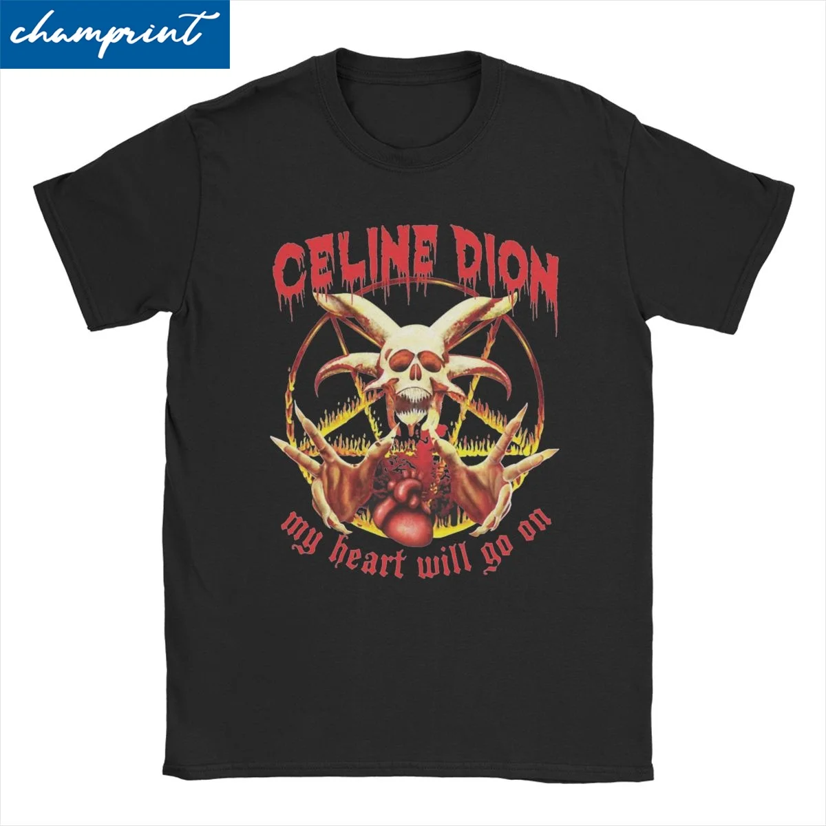 Uomo Donna Celine Dion My Heart Will Go On Metal T Shirt Titanic Rock Cotton Leisure Manica Corta O Neck Tees Classic T-Shirt
