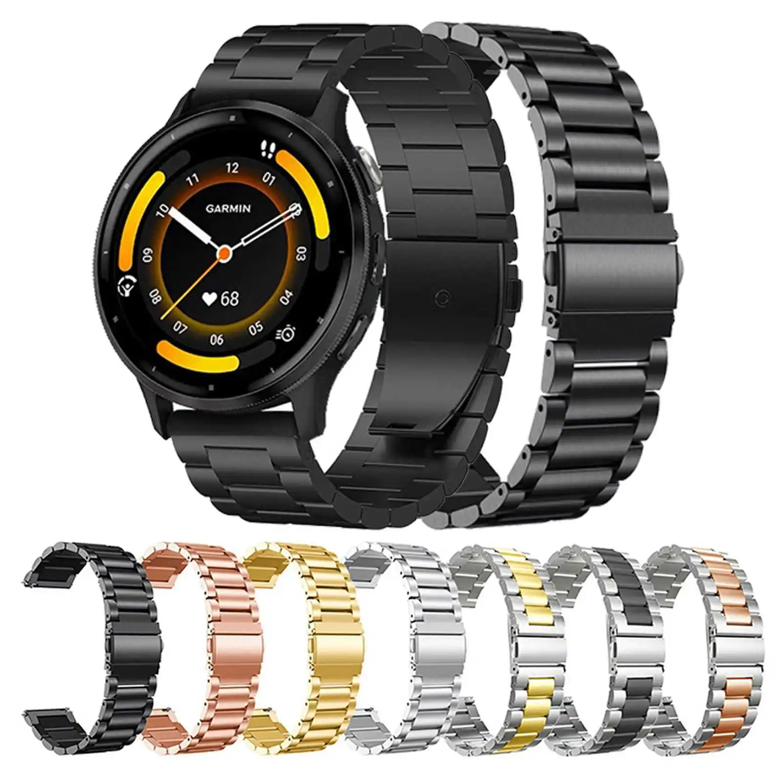 Cinturino In Metallo Per Garmin Venu 3 3S Cinturino Per Garmin Vivoactive 3 4S Band Venu 2S 3S Sq Forerunner 645 Bracciale 18Mm 20Mm 22Mm Band
