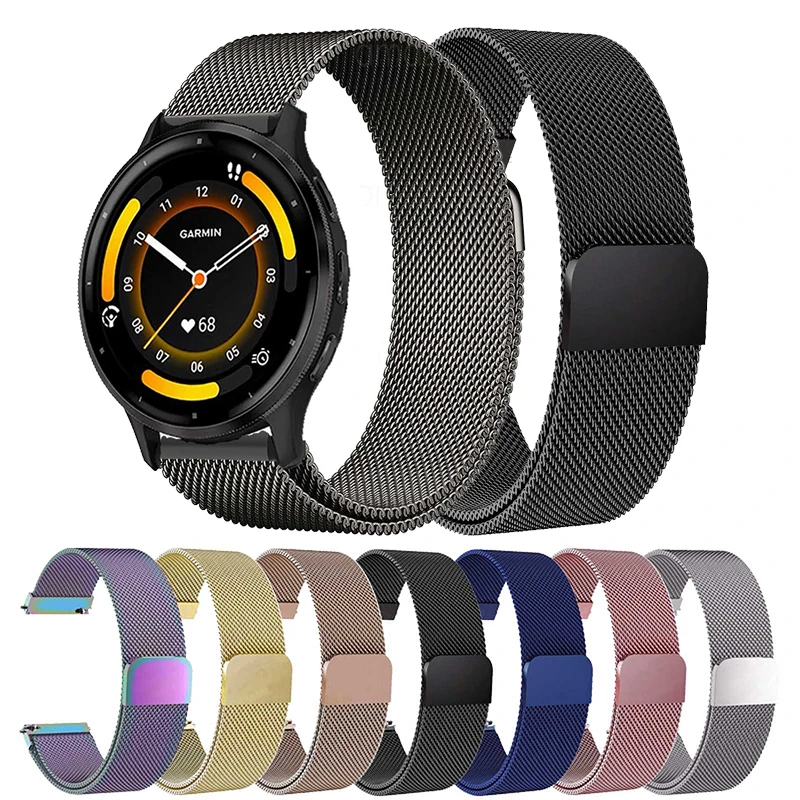 Cinturino Ad Anello Magnetico Per Cinturino Garmin Venu 3/3S Per Garmin Vivoactive 3 4 4S Band Venu 2 2S 3S Bracciale Sq 18Mm 20Mm 22Mm Correa