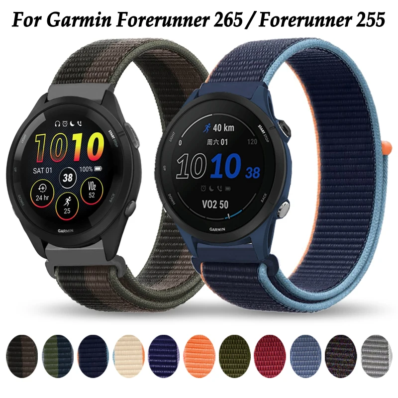 Cinturino In Nylon Smartwatch Da 22Mm Per Cinturino Garmin Forerunner 265 Per Bracciale Garmin Venu 3 2 Forerunner 255 Music Vivoactive 4