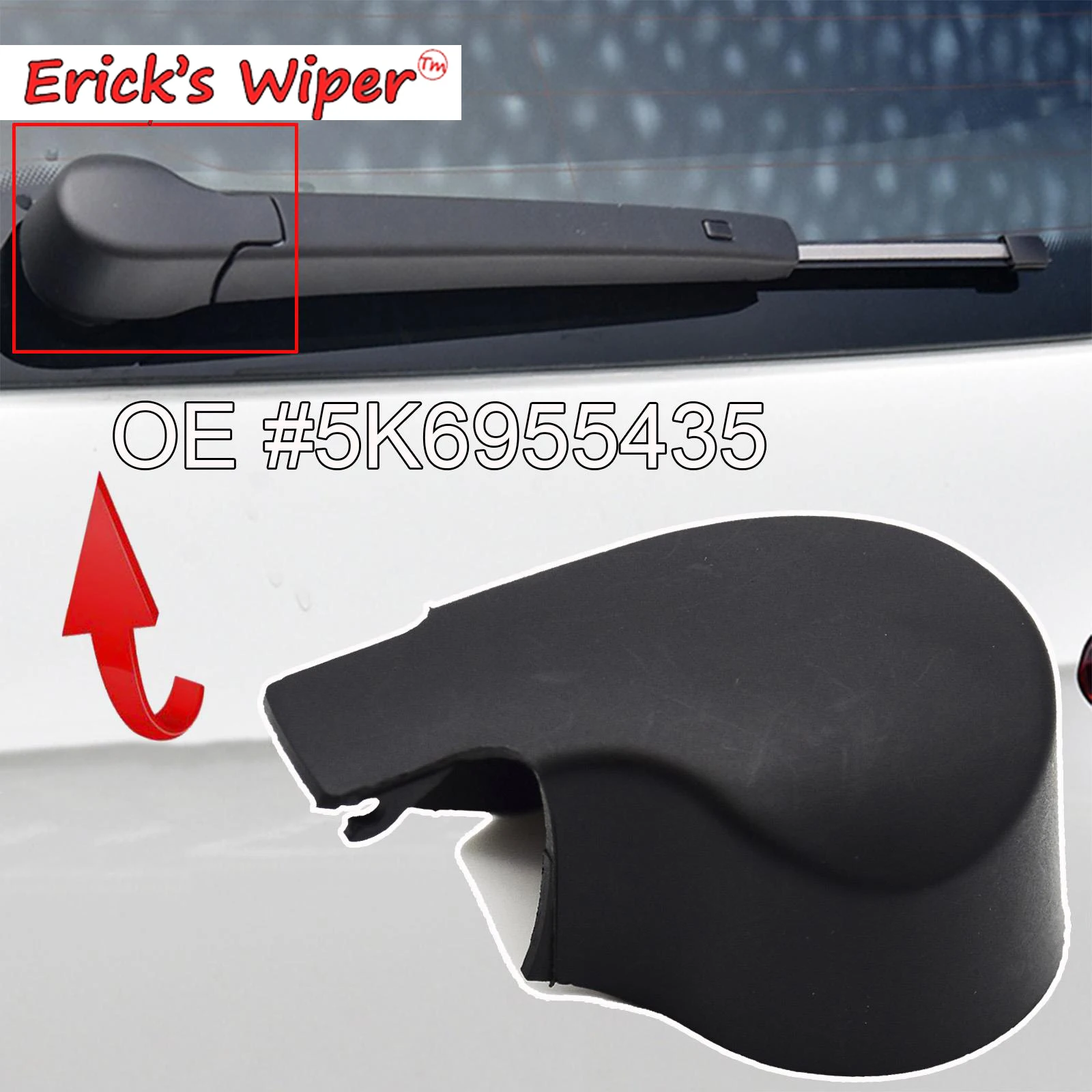 Erer'S Wiper Car Rear Wiper Arm Nut Cover Cap Per Vw Caddy Golf Plus 6 7 Passat Polo Sharan T-Cross T-Roc Tiguan Touareg Touran