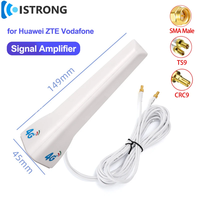 3G 4G Lte Antenna Ad Alto Guadagno Ripetitore Di Segnale Mobile A Lungo Raggio Ts9 Crc9 Sma Amplificatore Di Rete Wifi Per Huawei Zte Vodafone Router