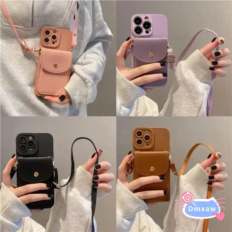 Per Honor X5 4G X8 5G X6 4G X6S 4G X9 4G Magic 4 Lite X8A 4G X7A 4G Cute Back Cover Flap Card Wallet + Lanyard Soft Case