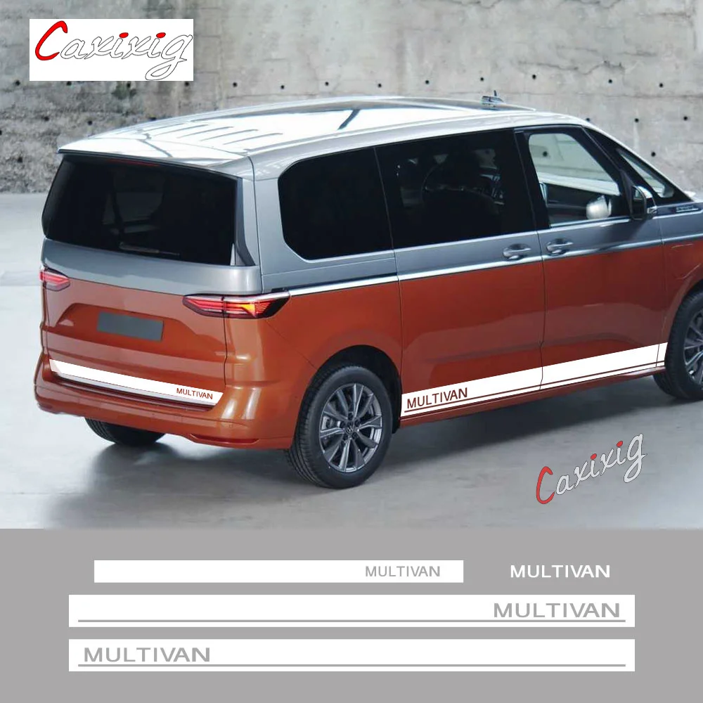 4Pcs Car Hood Side Rear Door Line Stickers Per Volkswagen Vw Multivan T4 T5 T6 Transporter Accessori Camper Van Decalcomanie In Vinile