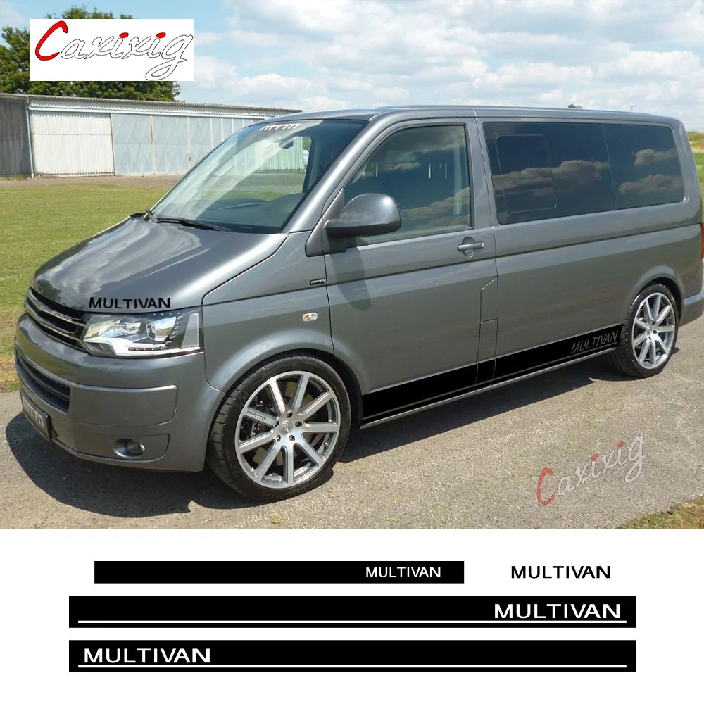 4Pcs Car Hood Side Rear Door Line Stickers Per Volkswagen Vw Multivan T4 T5 T6 Transporter Accessori Camper Van Decalcomanie In Vinile