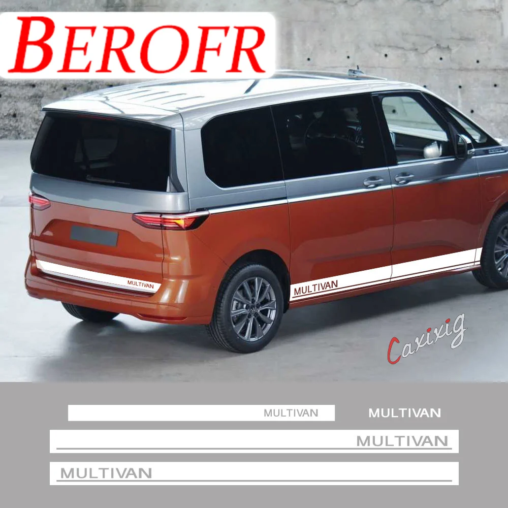 4Pcs Car Hood Side Rear Door Line Stickers Per Volkswagen Vw Multivan T4 T5 T6 Transporter Accessori Camper Van Decalcomanie In Vinile