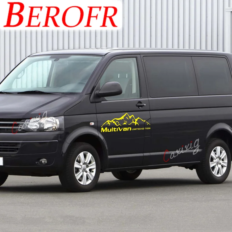 Auto Door Window Decor Stickers Mountain Sport Styling Car Body Tails Decalcomania In Vinile Per Volkswagen Multivan T4 T5 T6