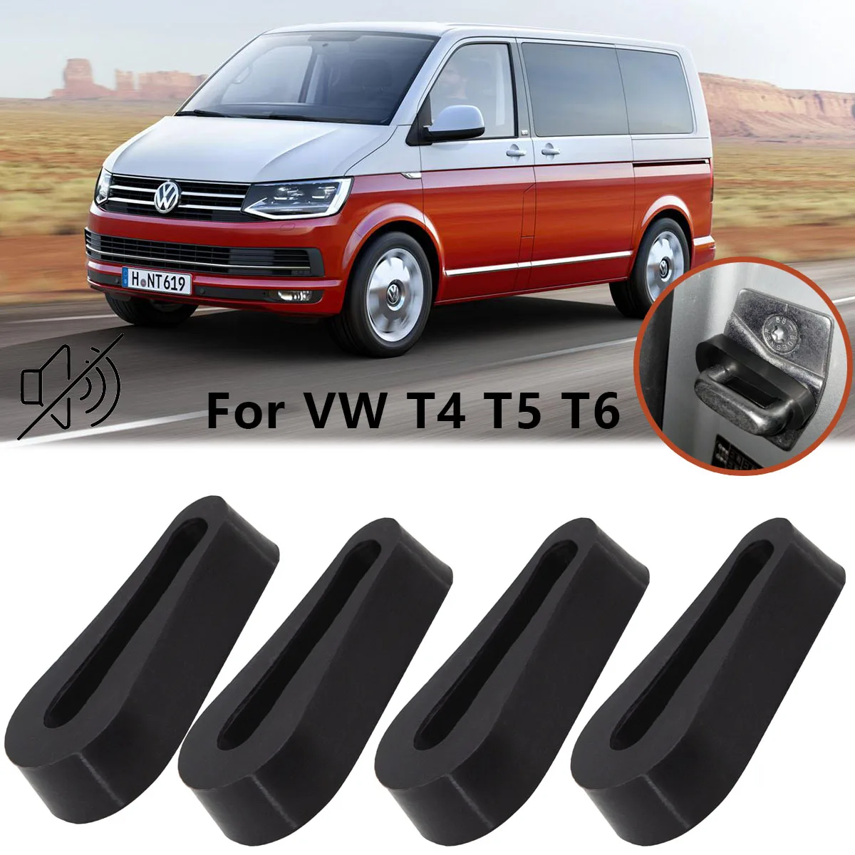 Per Vw Transporter T5 T6 2003 - 2018 2019 2020 Multivan Caravelle Car Sound Deadener Damper Door Lock Buffer Smorzamento Ammortizzante