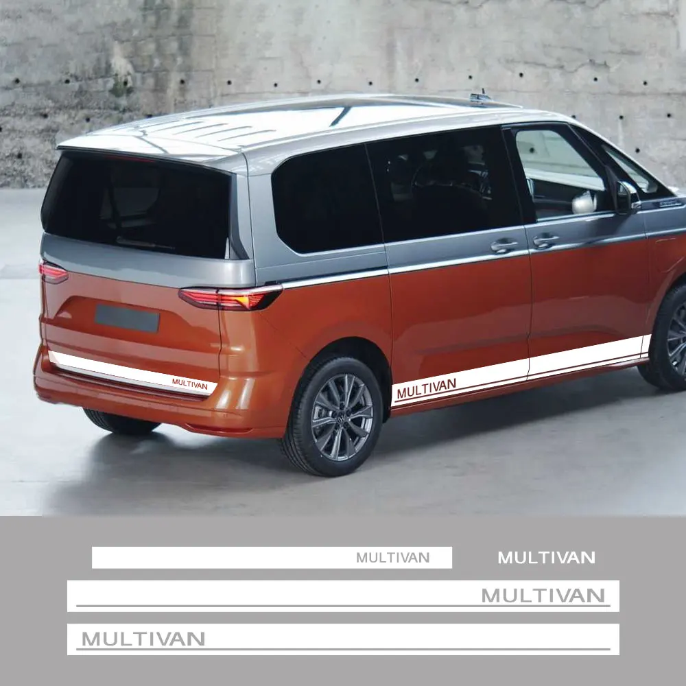 4Pcs Car Hood Side Rear Door Line Stickers Per Volkswagen Vw Multivan T4 T5 T6 Transporter Accessori Camper Van Decalcomanie In Vinile