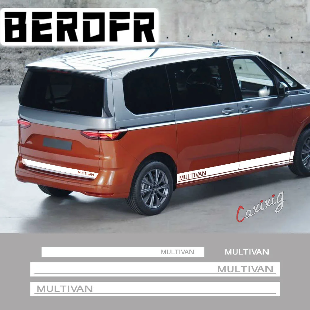 4Pcs Car Hood Side Rear Door Line Stickers Per Volkswagen Vw Multivan T4 T5 T6 Transporter Accessori Camper Van Decalcomanie In Vinile
