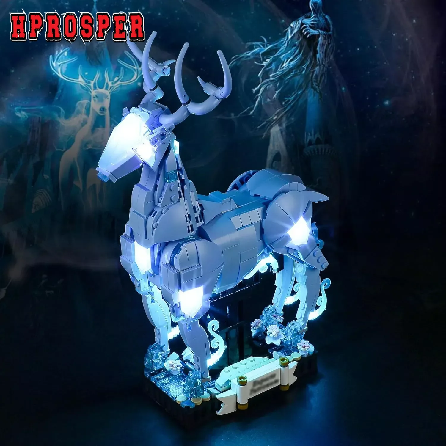 Hprosper 5V Luci A Led Per Lampada Decorativa Skelto Patronum 76414 Con Scatola Batteria (Non Includere Blocchi Lego)