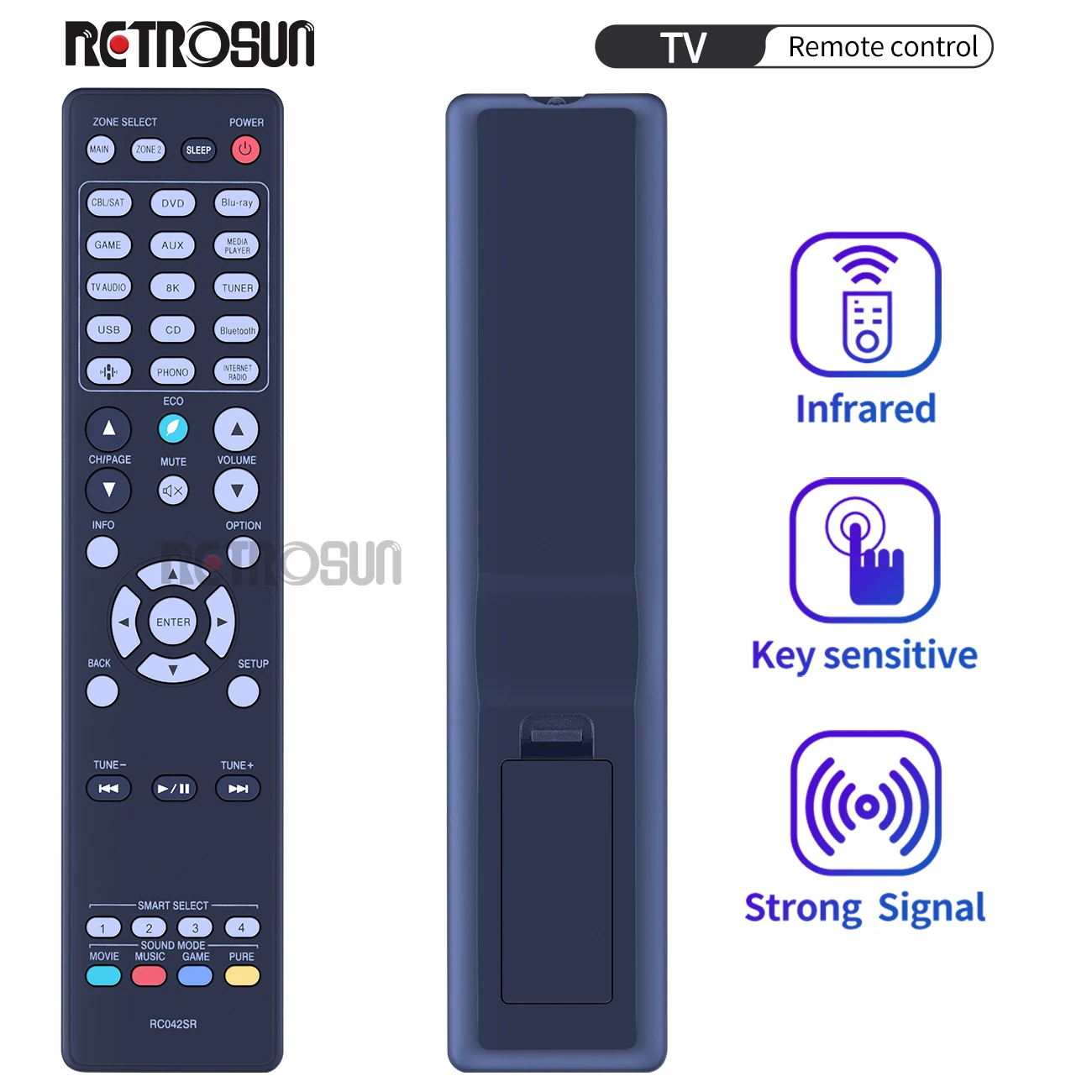 Nuovo Telecomando Rc042Sr Per Ricevitore Home Theater Marantz Nr1711 Sr6015 Sr5015 Sr5015Dab Rc043Sr Sr7015 8K 3D Ultra Hd Av A/V