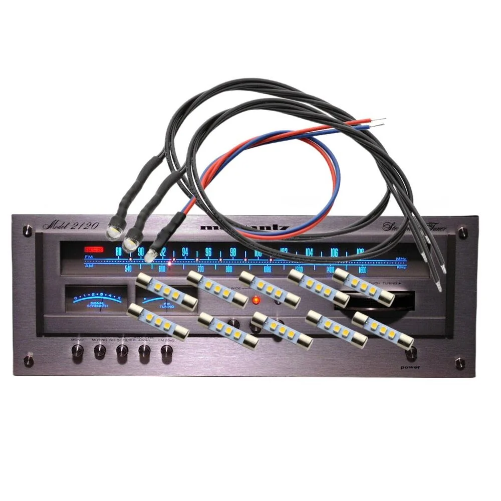 Tecoclampe Ac8V Kit Lampada A Led Per Ricevitori Stereo Vintage Marantz Modello 2120 E Molte Altre Apparecchiature Audio Illuminazione
