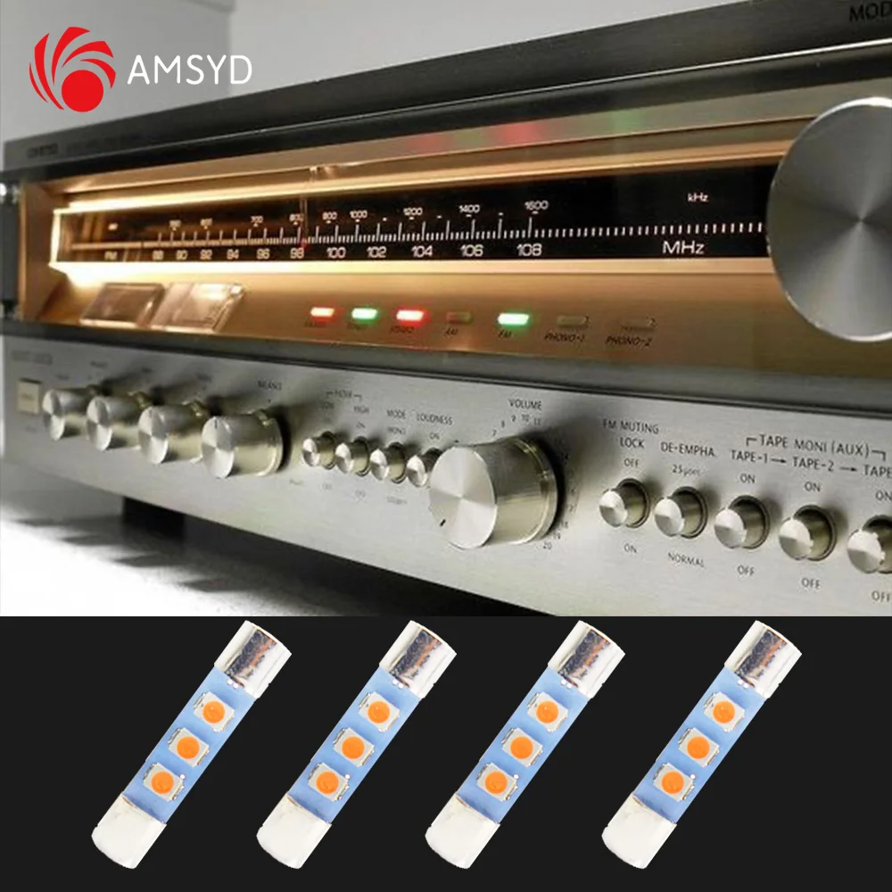 10Pcs Ac 8V Led Fusibile Lampada Sostituire Lampadina A Incandescenza 8V 250Ma Adatto A Ricevitori Audio Stereo Vintage Marantz Sansui Kenwood Yamaha