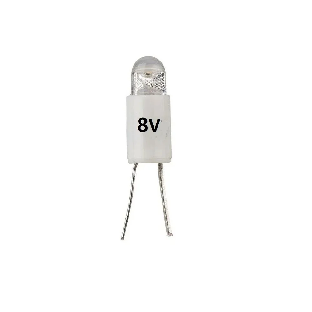 Tecoclampe 10 Nuove Lampade Led Ac8V Bi-Pin Sostituzione Di Lampadine A Incandescenza 8 V40Ma Adatte A Marantz Sansui E Altri Ricevitori Vintage