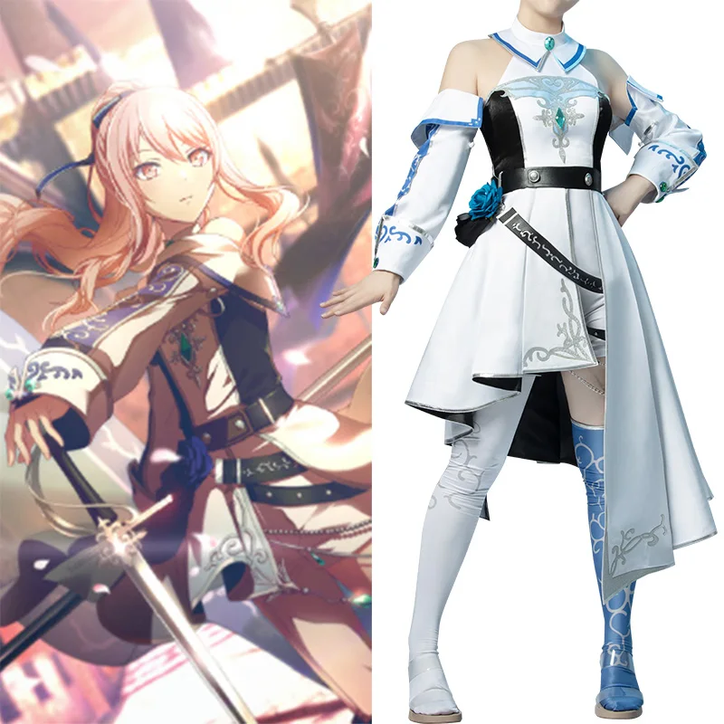 Progetto Sekai Colorful Stage Prow Akiyama Mizuki Costume Cosplay Amia White Knight Dress Custom Made