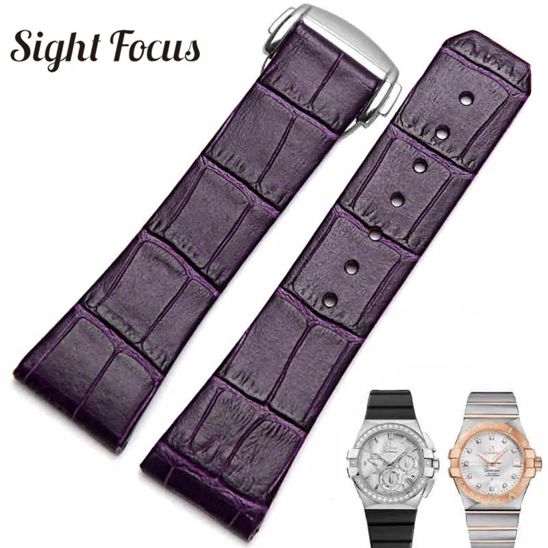 17Mm (Concavo 7Mm) 23Mm (Concavo 9.5Mm) Cinturini In Pelle Da Donna Per Omega Watch Constellation Double Eagle Cinturini Bracciale Cintura